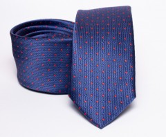    Prémium slim nyakkendő - Kék pöttyös 