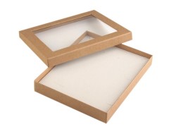 Papirdoboz átlátszó tetővel  Ajándék csomagolás