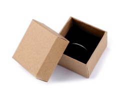 Ékszeres doboz természetes 5x5 cm - 2 db Ajándék csomagolás