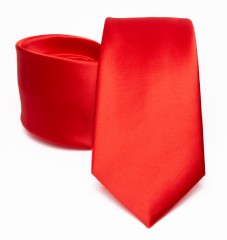 Prémium szatén nyakkendő - Piros Egyszínű nyakkendő