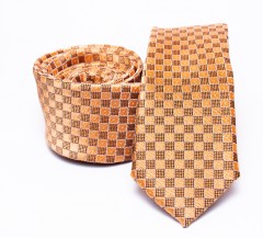    Prémium slim nyakkendő - Aranysárga kockás Kockás nyakkendők