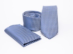    Prémium slim nyakkendő szett - Kék pöttyös Nyakkendők esküvőre