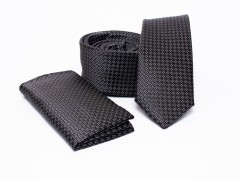    Prémium slim nyakkendő szett - Fekete pöttyös Szettek