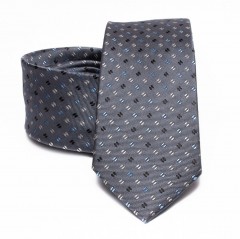   Prémium selyem nyakkendő - Szürke aprómintás Selyem nyakkendők