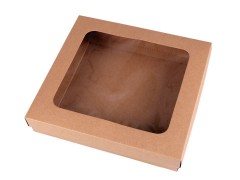 Papír doboz átlátszó ablakkal - 4 db/csomag 