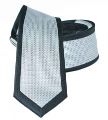                NM slim nyakkendő - Ezüst-fekete Mintás nyakkendők