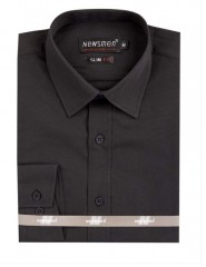             Newsmen h.u slim ing - Fekete Egyszínű ing