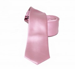                                        NM slim szatén nyakkendő - Rószaszín 