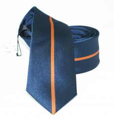                  NM slim nyakkendő - Kék-narancs csíkos 