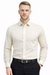             Newsmen h.u slim ing - Ecru Egyszínű ing