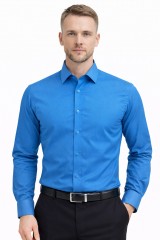             Newsmen h.u slim ing - Azúrkék Akciós ing