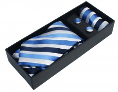  NM nyakkendő szett - Kék csíkos 