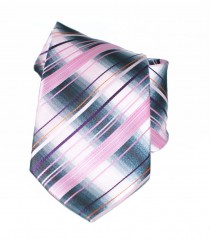                       NM classic nyakkendő - Szürke-rózsaszín csíkos Csíkos nyakkendő