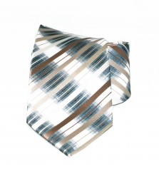                       NM classic nyakkendő - Barna-szürke csíkos 
