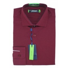       Goldenland slim hosszúujjú ing - Bordó Egyszínű ing