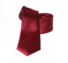                  NM slim szatén nyakkendő - Bordó Egyszínű nyakkendő