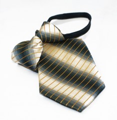     NM Állítható gyereknyakkendő - Ecru-fekete Gyerek nyakkendők