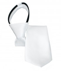     NM Állítható szatén gyerek/női nyakkendő - Fehér Gyerek nyakkendők