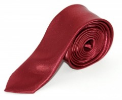 Szatén slim nyakkendő - Bordó 