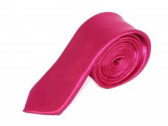 Szatén slim nyakkendő - Pink Egyszínű nyakkendő