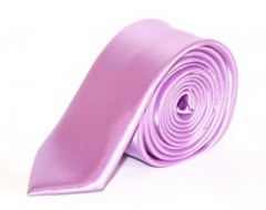 Szatén slim nyakkendő - Orgonalila Egyszínű nyakkendő