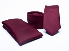    Prémium slim nyakkendő szett - Burgundi Nyakkendők esküvőre