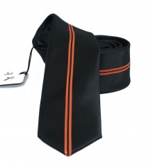                  NM slim nyakkendő - Fekete-narancs csíkos Csíkos nyakkendő