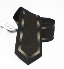                  NM slim nyakkendő - Fekete-bézs mintás Mintás nyakkendők