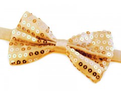 Flitteres csokornyakkendő - Arany Party,figurás nyakkendő