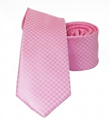                    NM slim szövött nyakkendő - Rózsaszín aprókockás 