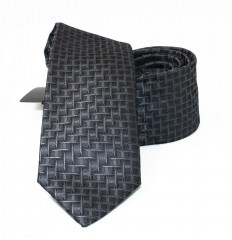                    NM slim szövött nyakkendő - Grafit mintás Aprómintás nyakkendő