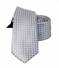                    NM slim szövött nyakkendő - Ezüst mintás 