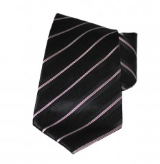                       NM classic nyakkendő - Fekete-rózsa csíkos 