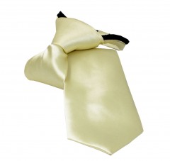     NM Állítható szatén gyerek/női nyakkendő - Halványsárga Női nyakkendők, csokornyakkendő