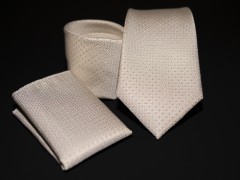   Prémium nyakkendő szett - Ecru pöttyös Szettek