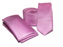    Prémium slim nyakkendő szett - Rózsaszín Nyakkendők esküvőre