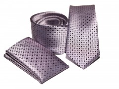    Prémium slim nyakkendő szett - Lila mintás Nyakkendők esküvőre