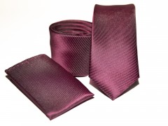   Prémium slim nyakkendő szett - Burgundi Nyakkendők esküvőre