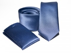    Prémium slim nyakkendő szett - Kék Szettek
