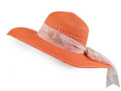  Női nyári szalma kalap - Narancs Női kalap, sapka