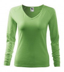 Női hosszúujjú elasztikus póló - Almazöld Női ing,póló,pulóver