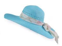  Női nyári szalma kalap - Kék Női kalap, sapka