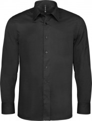 Pamut elasztikus slim férfi h.u ing - Fekete Egyszínű ing