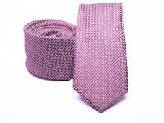    Prémium slim nyakkendő - Rózsaszín aprómintás 