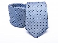        Prémium selyem nyakkendő - Kék mintás Aprómintás nyakkendő