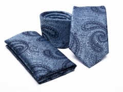    Prémium nyakkendő szett - Kék paisley mintás Szettek