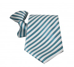      NM Állítható gyereknyakkendő - Türkíz csíkos Gyerek nyakkendők