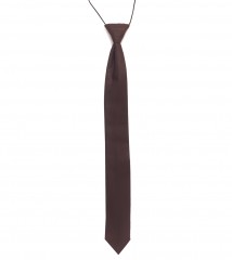 Pamut gumis nyakkendő - Sötétbarna Egyszínű nyakkendő