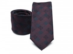Prémium slim nyakkendő - Bordó mintás 