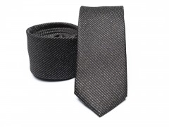 Prémium slim nyakkendő - Barna melír Egyszínű nyakkendő